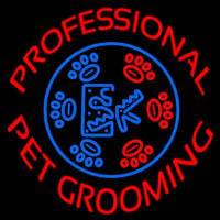 Professional Pet Grooming Neon Sign