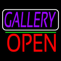 Purle Gallery With Open 1 Neon Sign