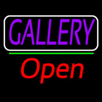 Purle Gallery With Open 2 Neon Sign