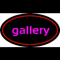 Purple Gallery Red Oval Neon Sign