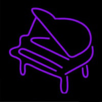 Purple Piano Neon Sign