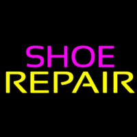 Purple Shoe Yellow Repair Neon Sign