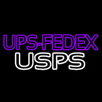 Purple Ups Fede  Usps Neon Sign