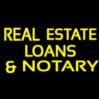 Real Estate Loans And Notary Neon Sign