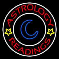 Red Astrology Readings White Border Neon Sign