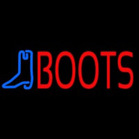 Red Boots With Logo Neon Sign