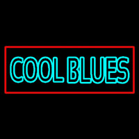Red Border Cool Blues Neon Sign