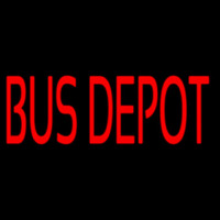 Red Bus Depot Neon Sign