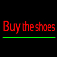 Red Buy The Shoes Neon Sign