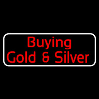 Red Buying Gold And Silver White Border Block Neon Sign