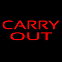 Red Carry Out Neon Sign