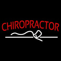 Red Chiropractor Logo Neon Sign