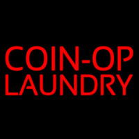 Red Coin Op Laundry Neon Sign