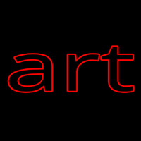 Red Cursive Art 1 Neon Sign