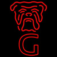 Red Dog Face Vertical Beer Sign Neon Sign