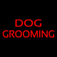 Red Dog Grooming Neon Sign