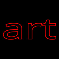 Red Double Stroke Art 1 Neon Sign