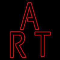 Red Double Stroke Art Neon Sign