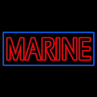 Red Double Stroke Marine Neon Sign