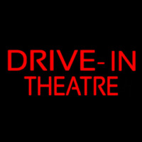 Red Drive In Theatre Neon Sign