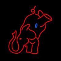 Red Elephant Neon Sign