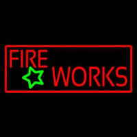 Red Fireworks Neon Sign