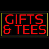 Red Gifts And Tees With Border Neon Sign