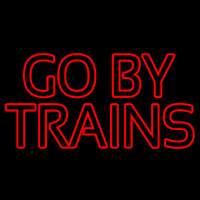 Red Go By Train Neon Sign