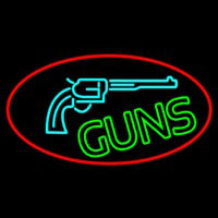 Red Guns Turquoise Logo Neon Sign