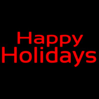 Red Happy Holidays Neon Sign