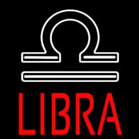 Red Libra Zodiac Neon Sign