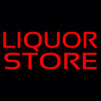 Red Liquor Store Neon Sign