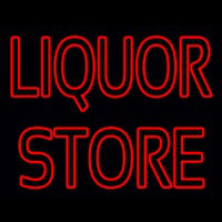 Red Liquor Store Neon Sign