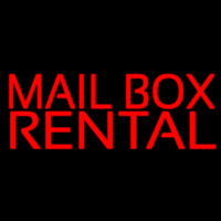 Red Mail Bo  Rentals Block Neon Sign