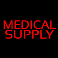 Red Medical Supply Neon Sign