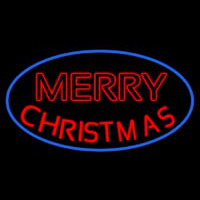 Red Merry Christmas Block Neon Sign