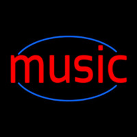 Red Music Neon Sign