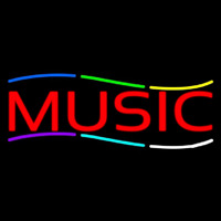 Red Music Neon Sign