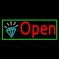 Red Open Diamond Neon Sign