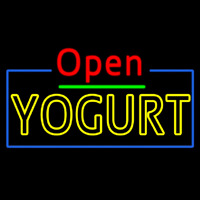 Red Open Double Stroke Yogurt Neon Sign