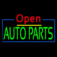 Red Open Green Auto Parts Neon Sign