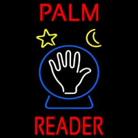 Red Palm Reader With Crystal Neon Sign