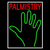 Red Palmistry White Border Neon Sign