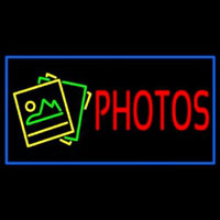 Red Photos With Logo Border Neon Sign