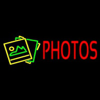 Red Photos With Logo Neon Sign