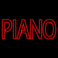 Red Piano Block Neon Sign