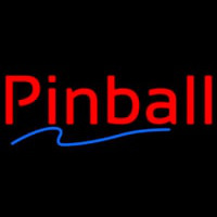 Red Pinball Blue Line Neon Sign