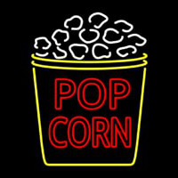 Red Pop Corn Logo Neon Sign