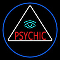 Red Psychic With Turquoise Eye Neon Sign