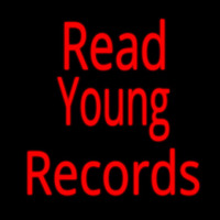 Red Read Young Records Neon Sign